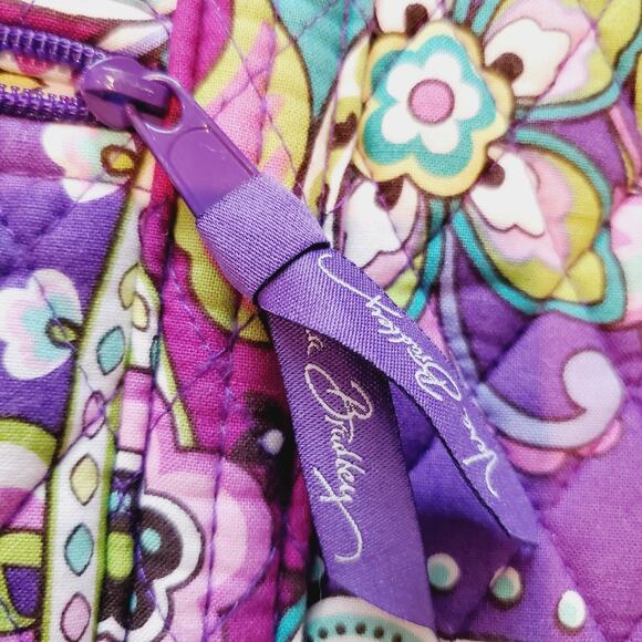 Vera Bradley Hipster Heather Paisley Large Purse or Travel Tote Women's Purple - Picture 9 of 12